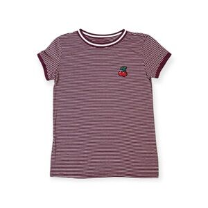 Authentic American Heritage Women’s Striped Cherry Logo Shirt Size XS